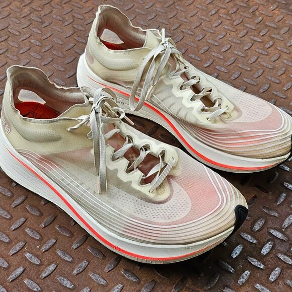 Nike Racing Men Shoes Lace Up Clear/Orange Athletic Running Sneaker Size 13US main image 7